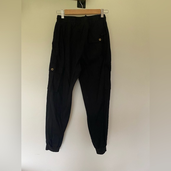 Kuwalla Tee Black Linen Cargo Pants - Picture 8 of 12